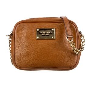 Michael Kors Brown Leather Crossbody Bag